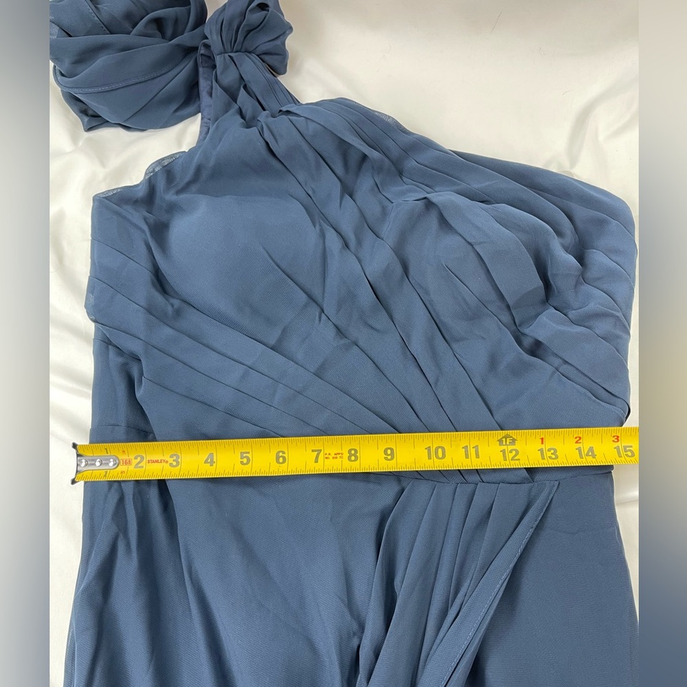 JJs House Blue Gown, One Shoulder - Picture 13 of 14